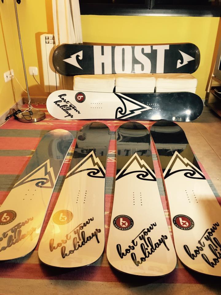 Tablas snow personalizadas para Host Your Holidays