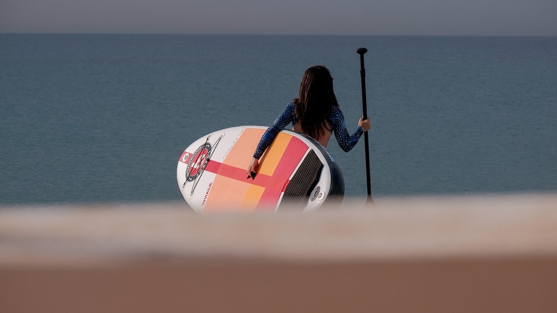 Hacer paddle surf en Castelldefels